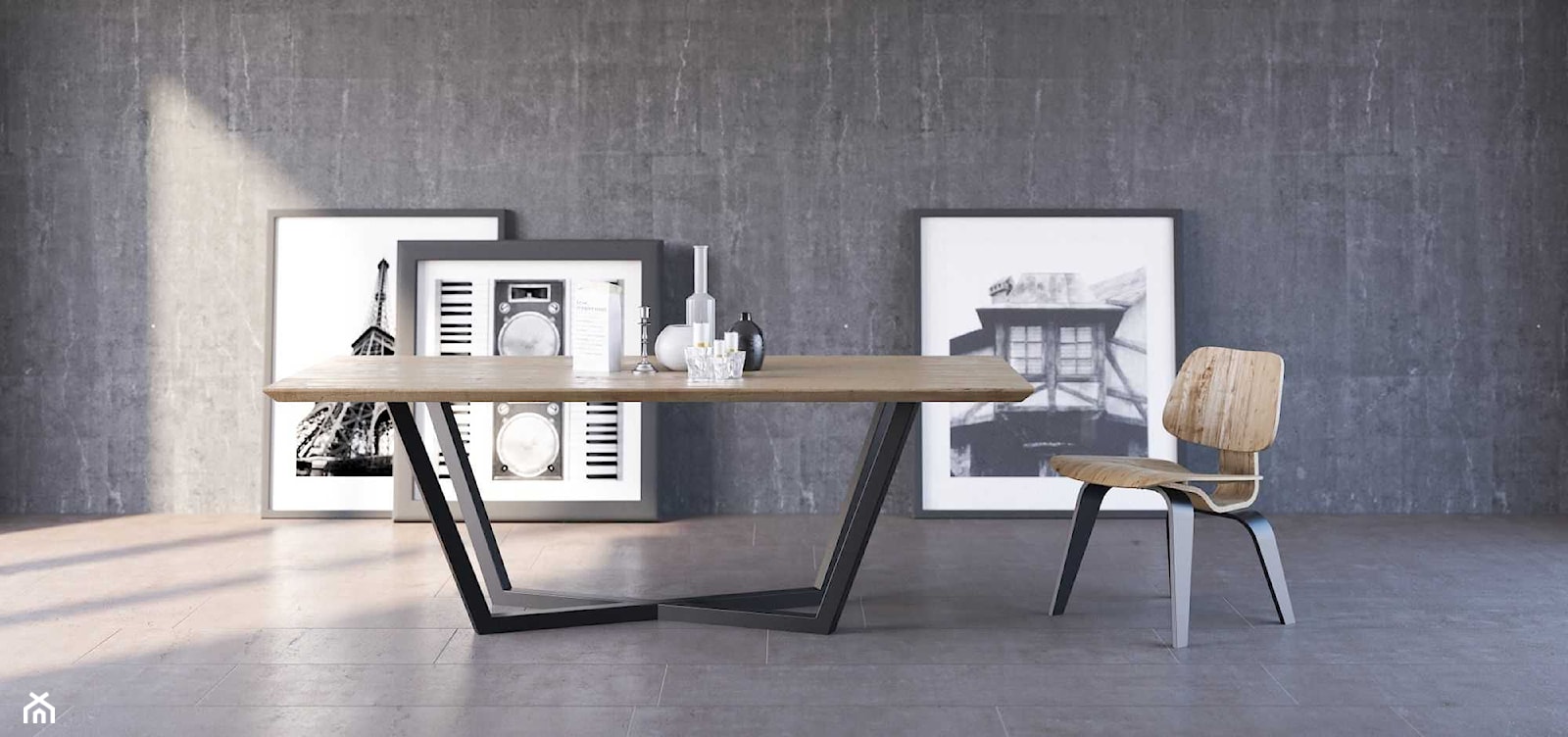 Drewniane stoły w stylu industrialnym - Jadalnia, styl nowoczesny - zdjęcie od newood.pl - Homebook