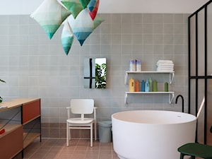 Mieszkanie w loftowym klimacie - Łazienka, styl minimalistyczny - zdjęcie od newood.pl