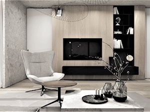 projekt wnętrz salon kamień lastryko drewno - zdjęcie od ReDesign Hanna Olejniczak