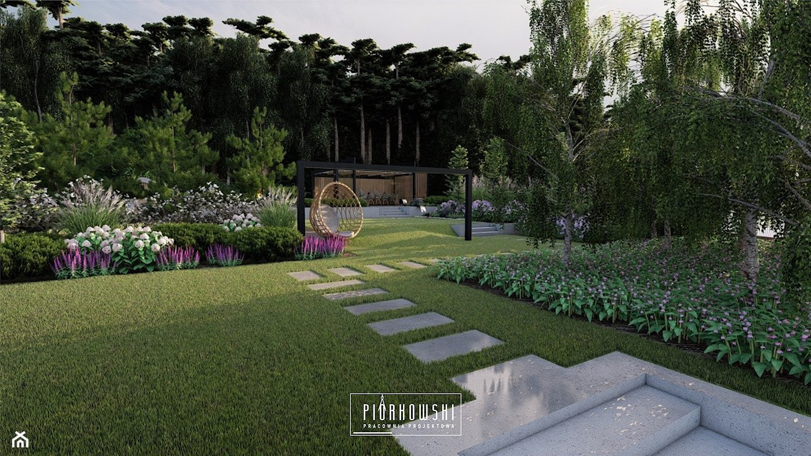 OGRÓD WIELOPOZIOMOWY - zdjęcie od Pracownia Projektowa Piórkowski  Projektowanie ogrodów | wnętrz - Homebook