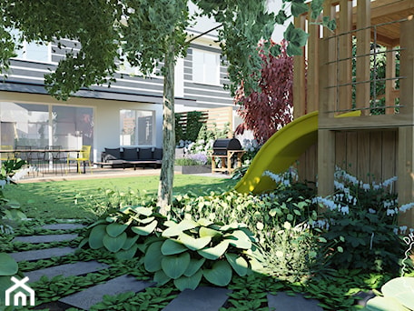 Aranżacje wnętrz - Ogród: Miejski ogród z żółtym kolorem - Ogród, styl nowoczesny - Daria Kostaniak Architekt Krajobrazu. Przeglądaj, dodawaj i zapisuj najlepsze zdjęcia, pomysły i inspiracje designerskie. W bazie mamy już prawie milion fotografii!