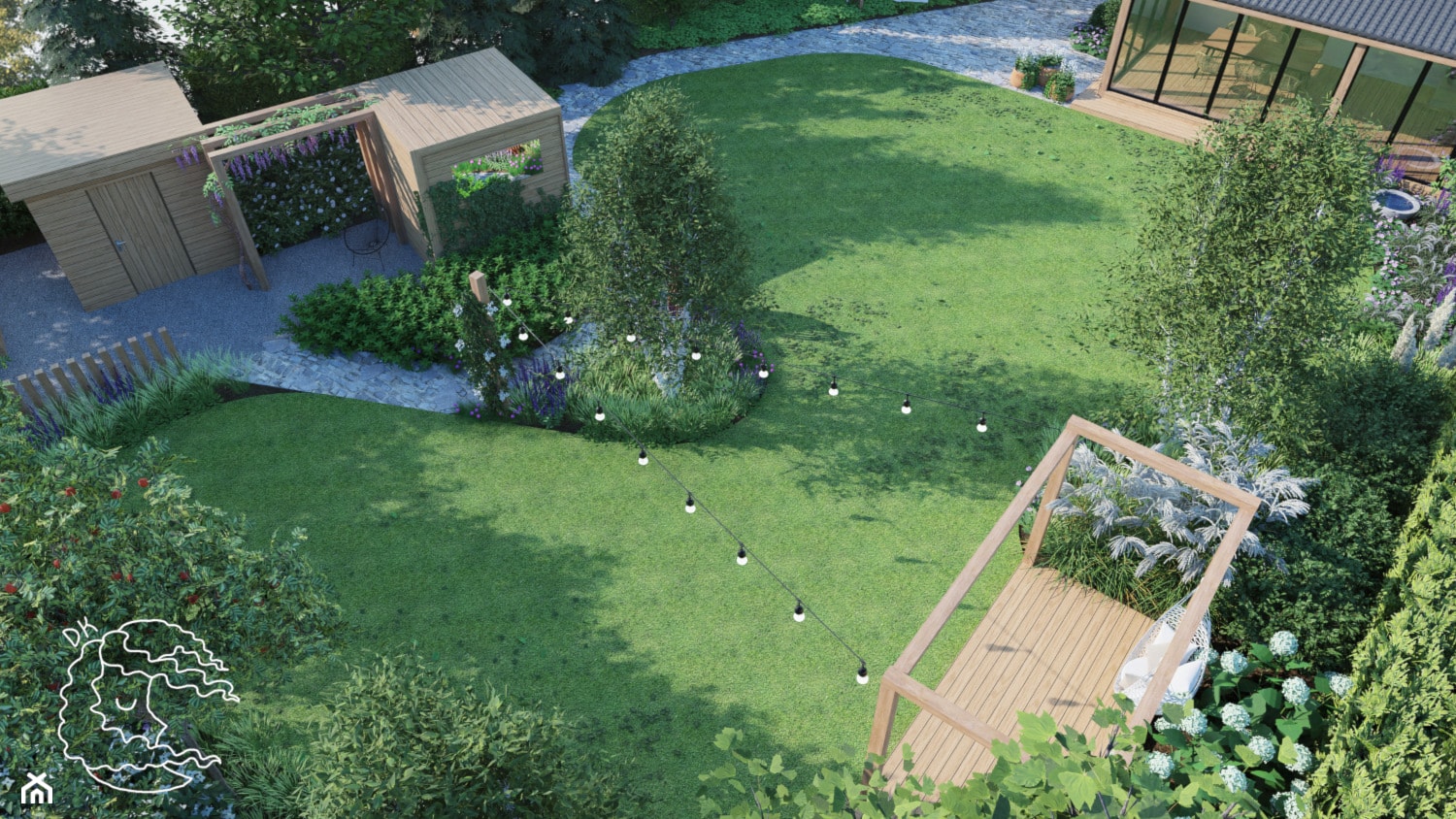 Sielski ogród we włoskim stylu - Ogród, styl nowoczesny - zdjęcie od Daria Kostaniak Architekt Krajobrazu - Homebook