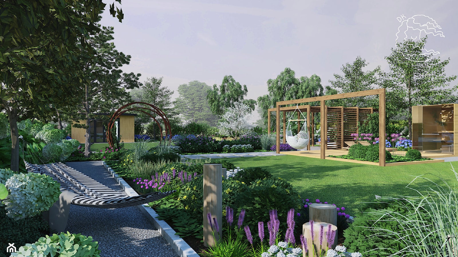 Wypoczynkowy ogród na Pomorzu - Ogród, styl nowoczesny - zdjęcie od Daria Kostaniak Architekt Krajobrazu - Homebook