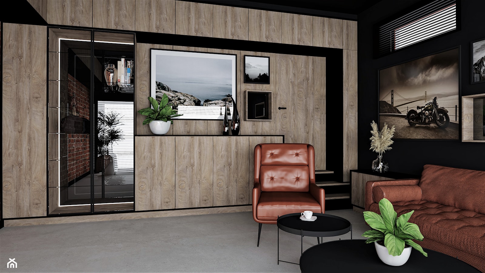 Projekt adaptacji garażu - Biuro, styl nowoczesny - zdjęcie od pdobrowolski.design - Homebook