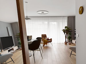 Realizacja - Apartament Riverview w Gdańsku - Salon, styl skandynawski - zdjęcie od Conceptownia