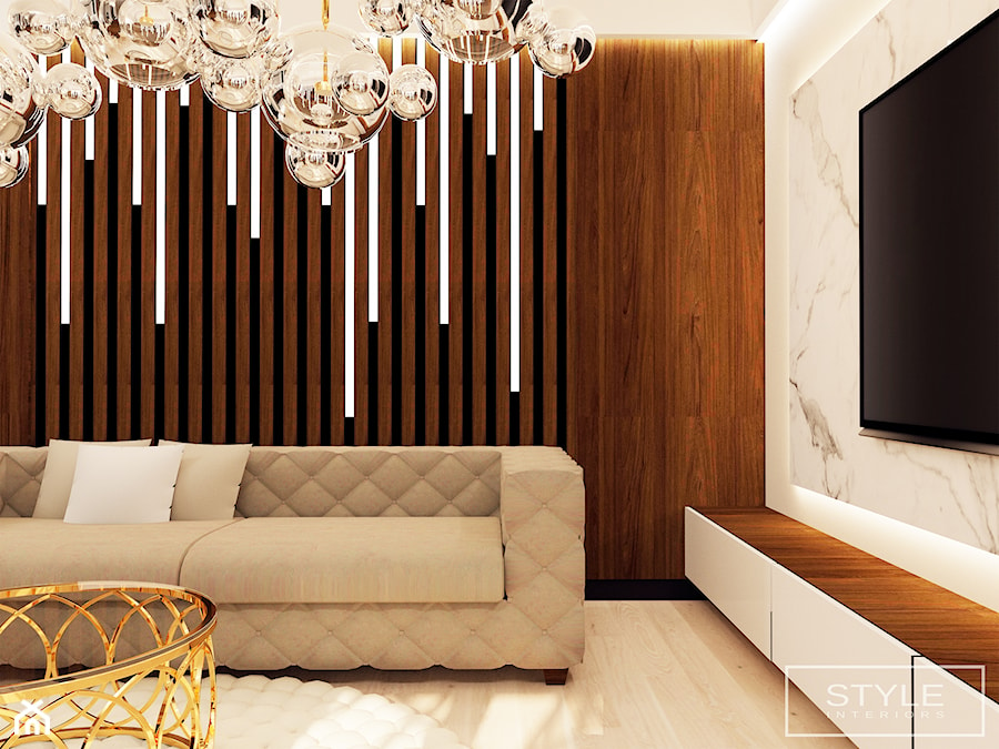 Luksusowy apartament Eli - Salon, styl glamour - zdjęcie od STYLE INTERIORS