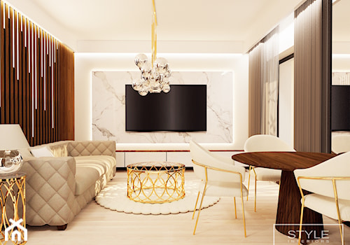 Luksusowy apartament Eli - Salon, styl glamour - zdjęcie od STYLE INTERIORS