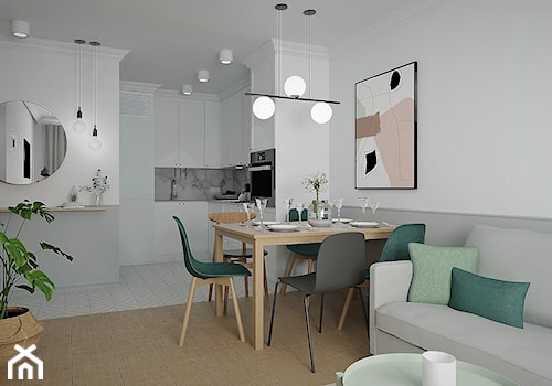 Mieszkanie 35m, Świdnik - Salon, styl skandynawski - zdjęcie od Kąty Metry Pracownia Projektowania Wnętrz