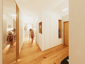 Maksymalizacja przestrzeni i drewno w akcencie - mieszkanie 85m2 - zdjęcie od SPACE MANUFACTURE PRACOWNIA WNĘTRZ