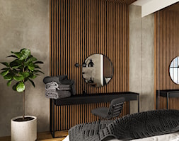Mieszkanie w loftowym stylu - Sypialnia, styl industrialny - zdjęcie od 77m2 Aleksandra Kamińska Projektowanie wnętrz - Homebook