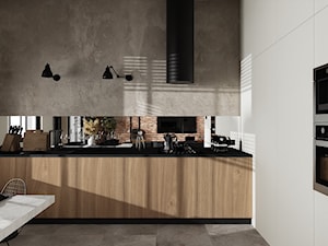 Mieszkanie w loftowym stylu - Kuchnia, styl industrialny - zdjęcie od 77m2 Aleksandra Kamińska Projektowanie wnętrz