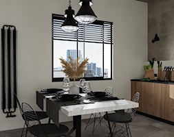 Mieszkanie w loftowym stylu - Kuchnia, styl industrialny - zdjęcie od 77m2 Aleksandra Kamińska Projektowanie wnętrz - Homebook