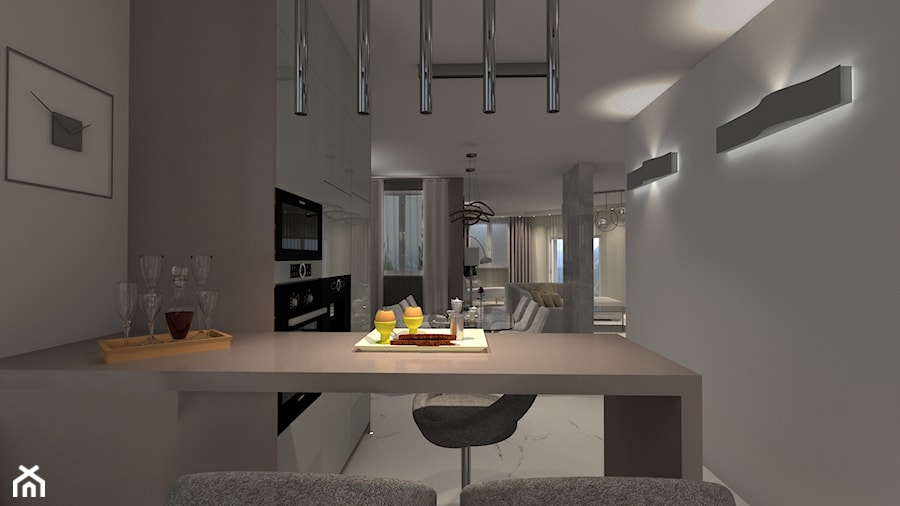 Dom 110m2, parter - Kuchnia, styl nowoczesny - zdjęcie od Wnętrza z pasją