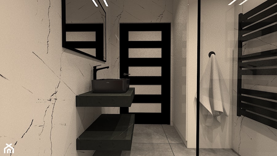 Mieszkanie 47m2 - Łazienka, styl nowoczesny - zdjęcie od Wnętrza z pasją