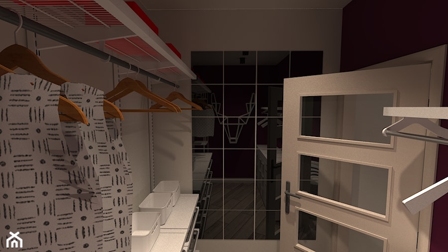 Mieszkanie 47m2 - Garderoba, styl nowoczesny - zdjęcie od Wnętrza z pasją