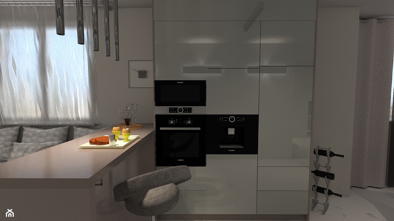 Dom 110m2, parter - Kuchnia, styl nowoczesny - zdjęcie od Wnętrza z pasją - Homebook