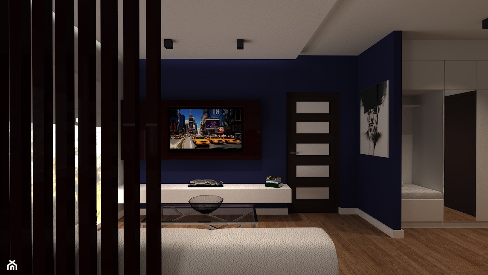 Mieszkanie 49m2 - Salon, styl nowoczesny - zdjęcie od Wnętrza z pasją - Homebook