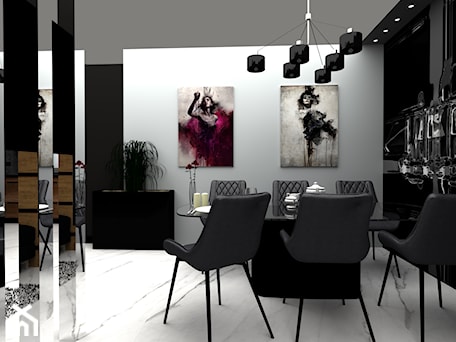 Aranżacje wnętrz - Jadalnia: Kuchnia + salon 25m2 - Jadalnia, styl nowoczesny - Wnętrza z pasją. Przeglądaj, dodawaj i zapisuj najlepsze zdjęcia, pomysły i inspiracje designerskie. W bazie mamy już prawie milion fotografii!