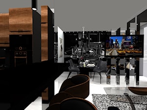 Kuchnia + salon 25m2 - Salon, styl nowoczesny - zdjęcie od Wnętrza z pasją