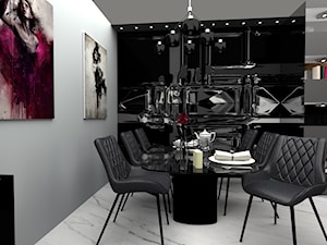Kuchnia + salon 25m2 - Jadalnia, styl nowoczesny - zdjęcie od Wnętrza z pasją