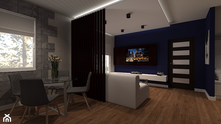 Mieszkanie 49m2 - Salon, styl nowoczesny - zdjęcie od Wnętrza z pasją