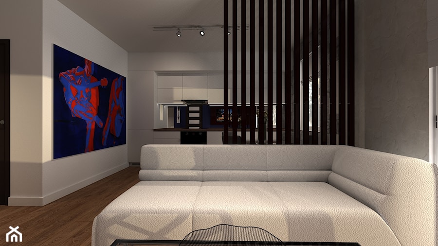 Mieszkanie 49m2 - Salon, styl nowoczesny - zdjęcie od Wnętrza z pasją