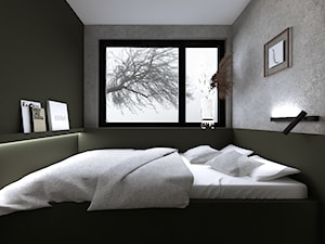 Betonowo zielona sypialnia - zdjęcie od Pracownia Onuko