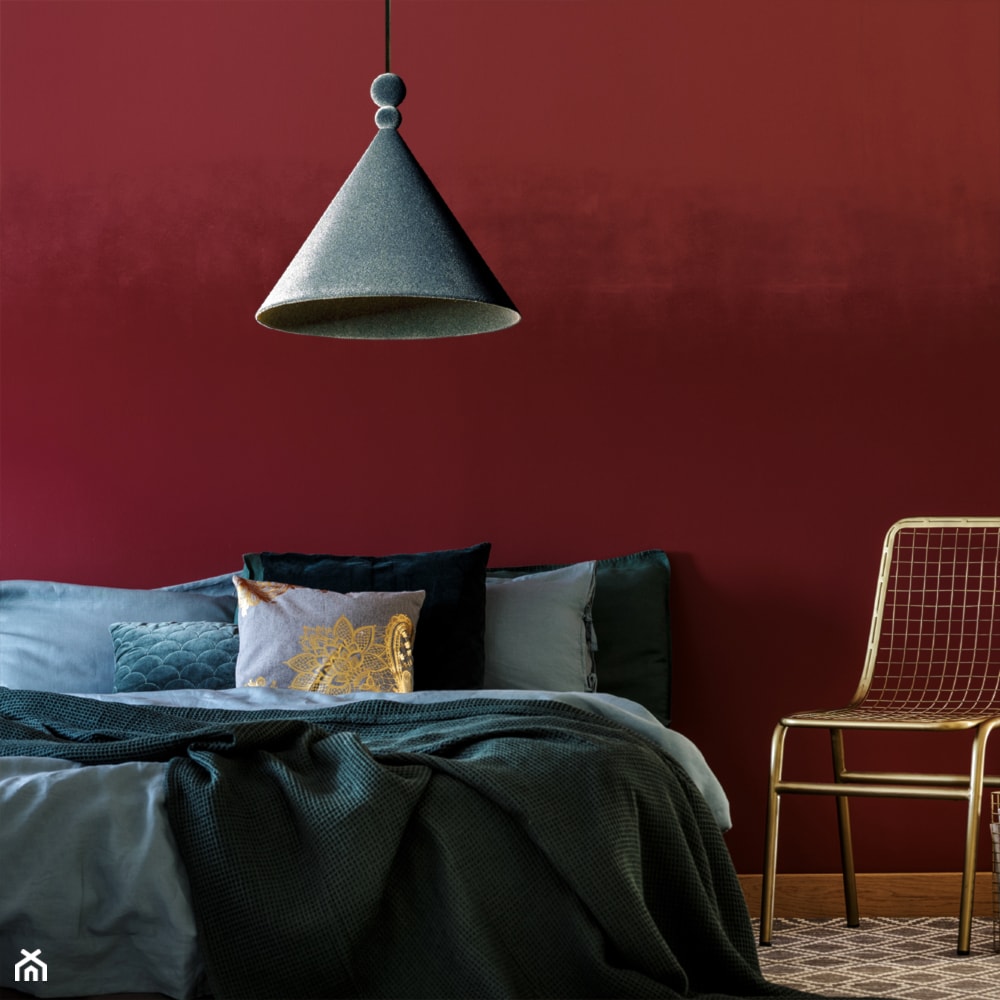 Metalowa lampa wisząca - zamsz, do salonu sypialni - zdjęcie od Sklep ePlafoniera - Homebook