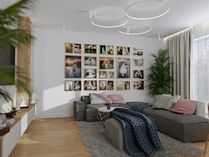 Strefa dzienna w domu jednorodzinnym - Salon, styl nowoczesny - zdjęcie od RED DOT Projektowanie Wnętrz