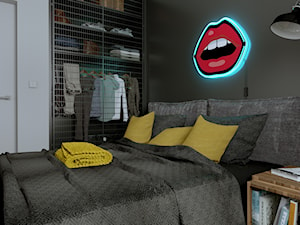 Sypialnia w lofotwym klimacie - Sypialnia, styl industrialny - zdjęcie od RED DOT Projektowanie Wnętrz