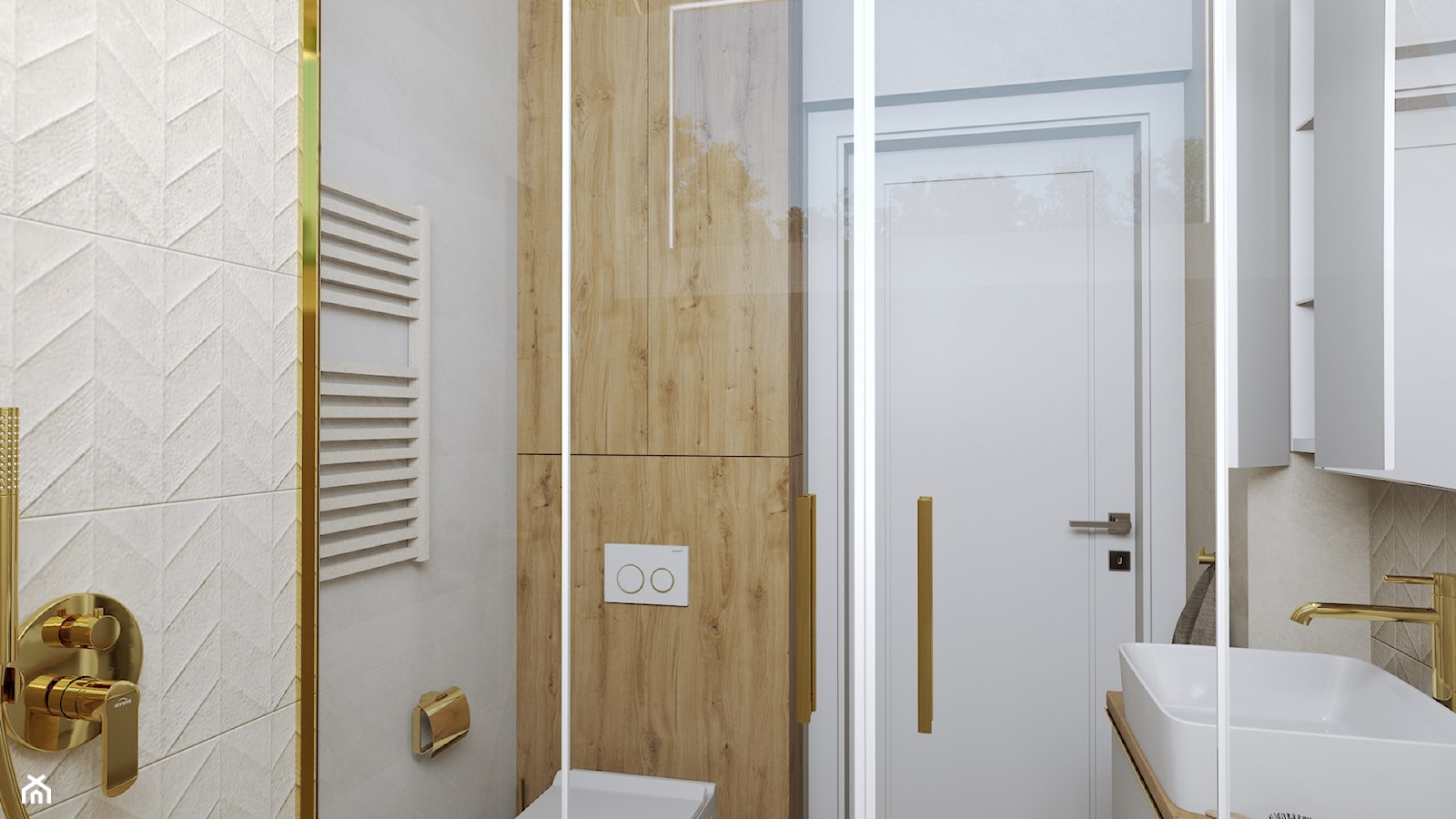 Łazienka w rozmiarze XS - zdjęcie od RED DOT Projektowanie Wnętrz - Homebook