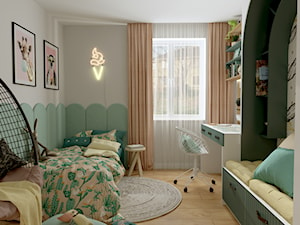 Pastelowy pokój dla dziewczynki - zdjęcie od RED DOT Projektowanie Wnętrz