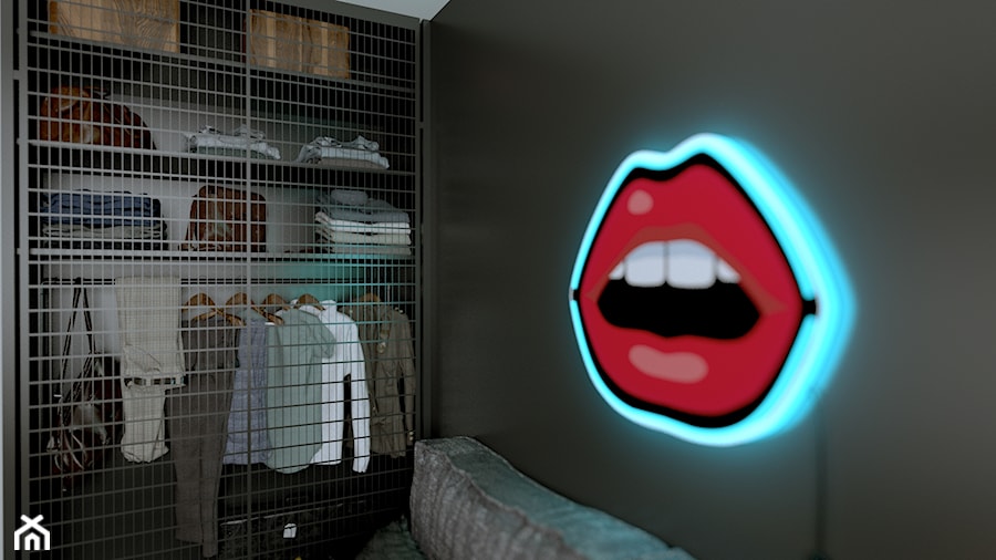 Sypialnia w lofotwym klimacie - Sypialnia, styl industrialny - zdjęcie od RED DOT Projektowanie Wnętrz