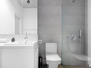 55m, Krakow - Średnia z punktowym oświetleniem łazienka, styl nowoczesny - zdjęcie od DZIURDZIAprojekt