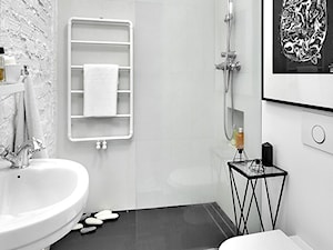 38 m, Plac Zbawiciela, Wwa - Mała łazienka, styl skandynawski - zdjęcie od DZIURDZIAprojekt