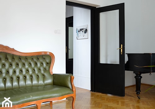 100m, Biuro Dziurdzia Projekt, Wwa - Średnie w osobnym pomieszczeniu z sofą białe biuro - zdjęcie od DZIURDZIAprojekt