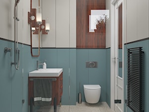 Miączyńska, 150m - Mała z lustrem łazienka z oknem, styl glamour - zdjęcie od DZIURDZIAprojekt