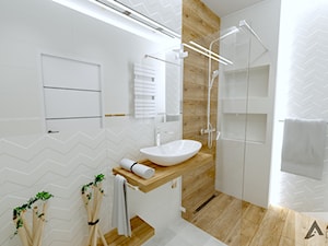 Mała łazienka z prysznicem - Łazienka, styl nowoczesny - zdjęcie od ARZO DESIGN