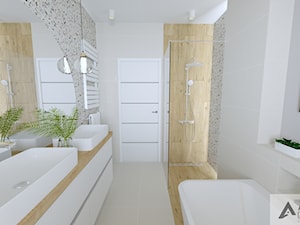 Łazienka w płytkach Hika - Łazienka, styl nowoczesny - zdjęcie od ARZO DESIGN