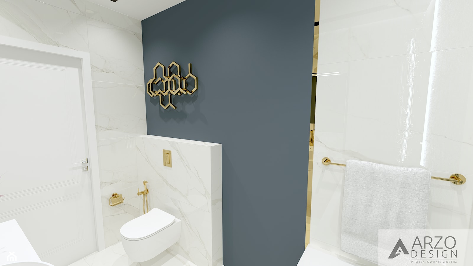 Łazienka w stylu glamour - zdjęcie od ARZO DESIGN - Homebook