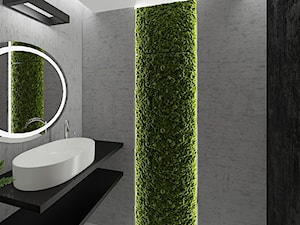 Łazienka z dekoracją z mchu - zdjęcie od Make It Yours Studio projektowania wnętrz