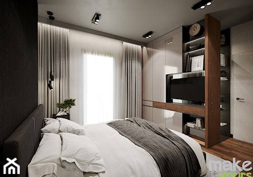 Męska sypialnia - zdjęcie od Make It Yours Studio projektowania wnętrz