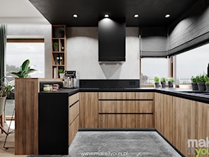 Kuchnia z drewnem - zdjęcie od Make It Yours Studio projektowania wnętrz