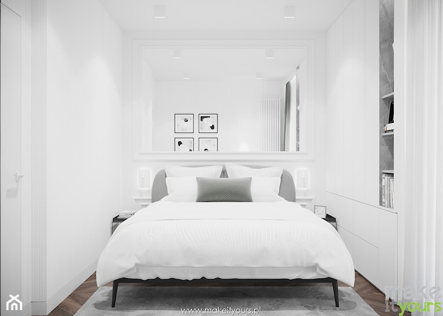 Biała sypialnia - zdjęcie od Make It Yours Studio projektowania wnętrz