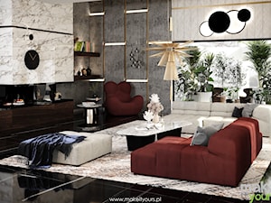 Salon z widokiem na oranżerię - zdjęcie od Make It Yours Studio projektowania wnętrz