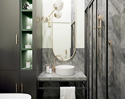 Łazienka z owalnym lustrem - zdjęcie od Make It Yours Studio projektowania wnętrz - Homebook
