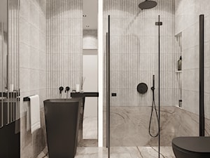 Stonowana łazienka - zdjęcie od Make It Yours Studio projektowania wnętrz