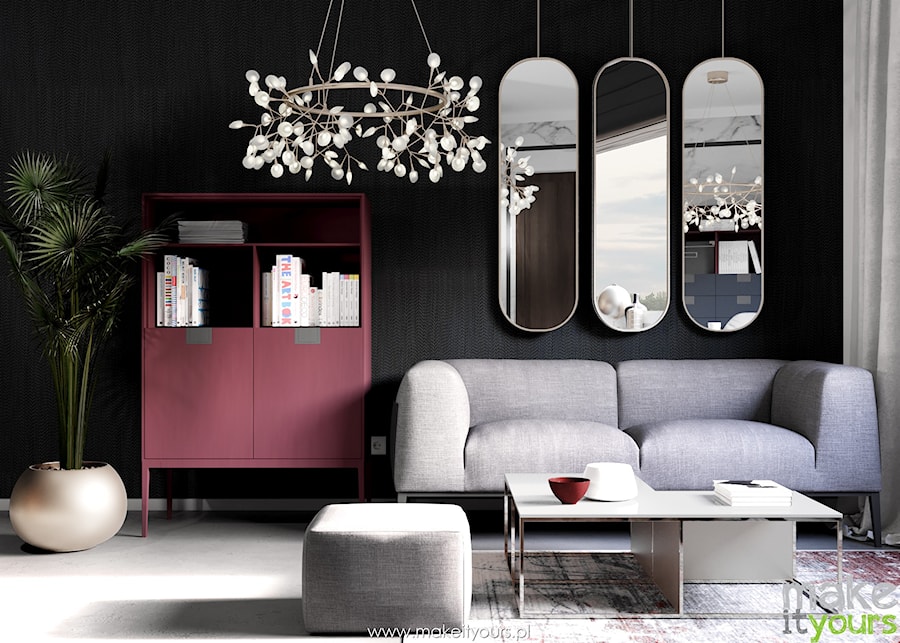Domowe biuro z kolorem fuksji - zdjęcie od Make It Yours Studio projektowania wnętrz