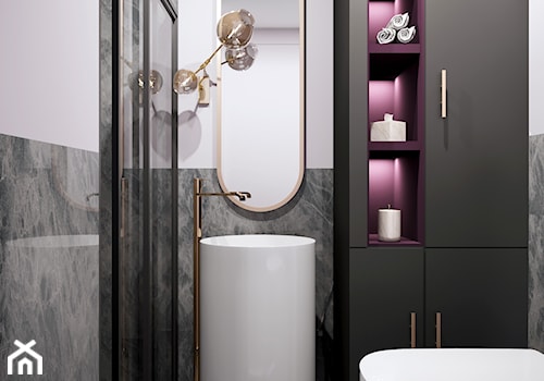 Elegancka mała łazienka - zdjęcie od Make It Yours Studio projektowania wnętrz