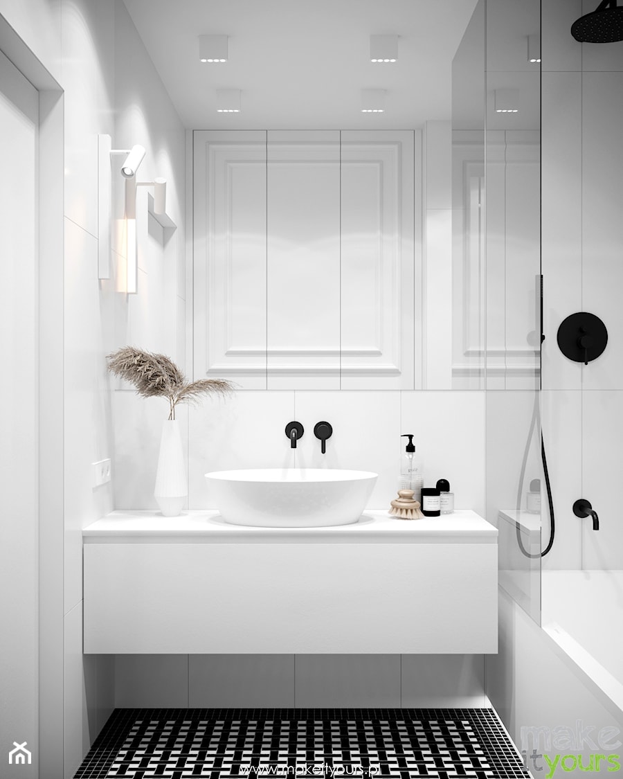 Biała łazienka - zdjęcie od Make It Yours Studio projektowania wnętrz